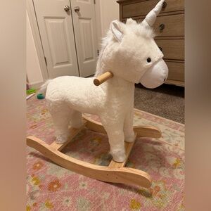 Pottery Barn Kids Cream Rocking Horse